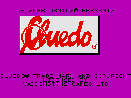 Cluedo (1985)(Leisure Genius)